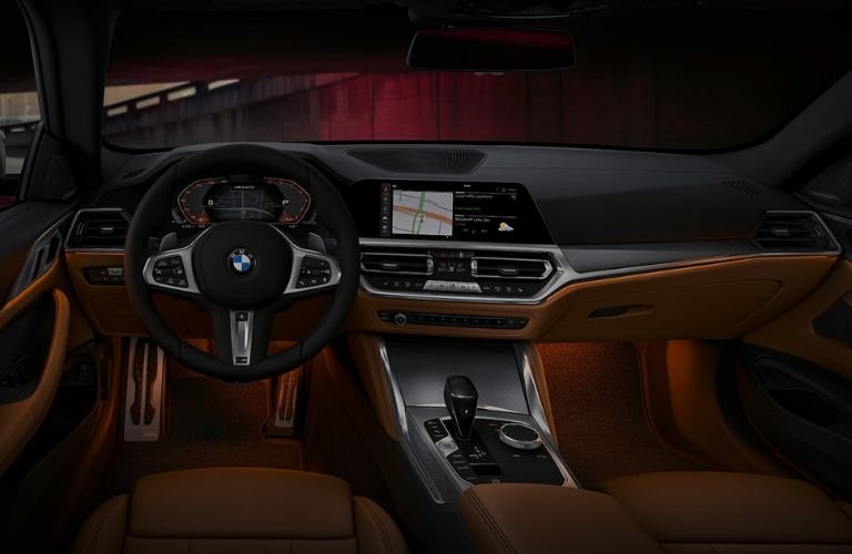 Cockpit view of the 2023 BMW 4 Series